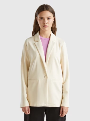 Benetton, Jacket In Stretch Modal® Blend, size XS, Creamy White, Women United Colors of Benetton