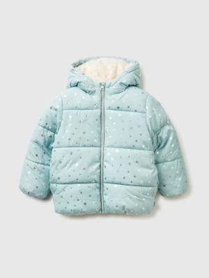 Benetton, Jacket Lined In Fur, Size: 90, Aqua, Kids United Colors of Benetton