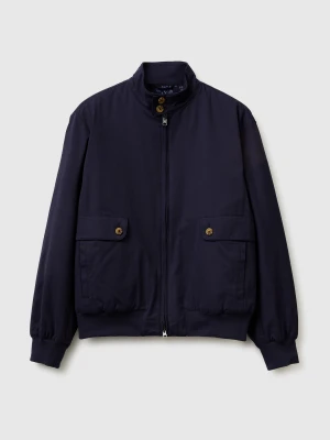 Benetton, Jacket With Paisley Lining, Dark Blue, Men United Colors Of Benetton