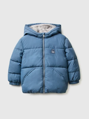 Benetton, Jacket With Teddy Interior, Size: 116, Air Force Blue, Kids United Colors of Benetton