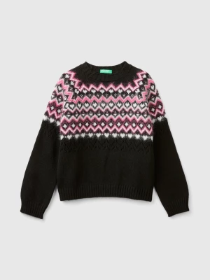 Benetton, Jacquard Sweater, size 3XL, Black, Kids United Colors of Benetton