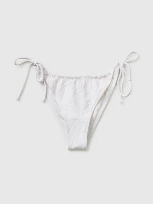 Benetton, Jacquard Swim Briefs, Size: XS, White, Women United Colors of Benetton