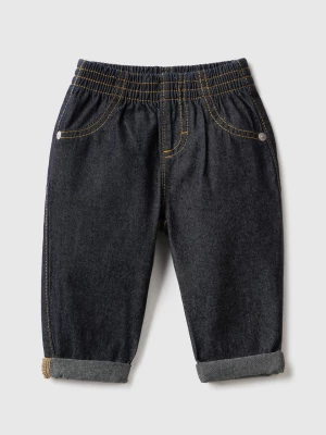 Benetton, Jeans In 100% Cotton Denim, size 56, Blue, Kids United Colors of Benetton
