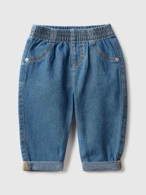 Benetton, Jeans In 100% Cotton Denim, size 56, Light Blue, Kids United Colors of Benetton