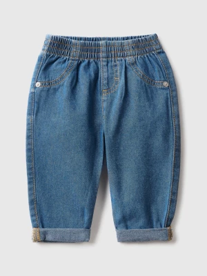 Benetton, Jeans In 100% Cotton Denim, size 68, Light Blue, Kids United Colors of Benetton