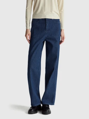Zdjęcie produktu Benetton, Jeans With Vertical Stripes, Size: S, Blue, Women United Colors of Benetton