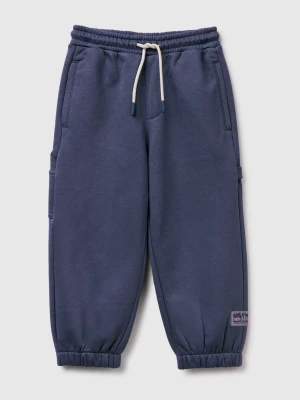 Benetton, Joggers In Warm Cotton, Size: 116, Air Force Blue, Kids United Colors of Benetton