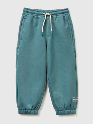 Benetton, Joggers In Warm Cotton, Size: 116, Turquoise, Kids United Colors of Benetton