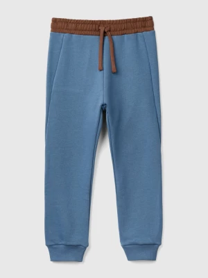 Benetton, Joggers With Drawstring, size 2XL, Air Force Blue, Kids United Colors of Benetton