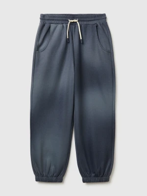 Benetton, Joggers With Shaded-effect Print, Size: XL, Dark Blue, Kids United Colors of Benetton