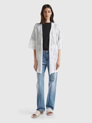 Benetton Kardigan w kolorze białym rozmiar: onesize