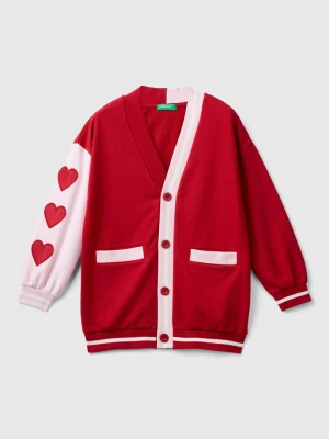 Benetton Kardigan w kolorze czerwono-jasnoróżowym rozmiar: 150