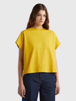 Benetton, Kimono Sleeve T-shirt, size L, Yellow, Women United Colors of Benetton
