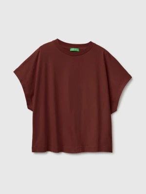 Benetton, Kimono Sleeve T-shirt, Size: XS, Brown, Women United Colors of Benetton