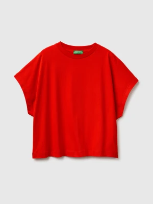 Benetton, Kimono Sleeve T-shirt, Size: XS, Red Coral, Women United Colors of Benetton