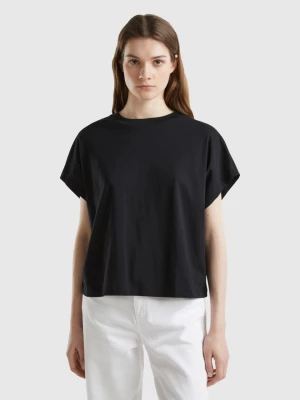 Benetton, Kimono Sleeve T-shirt, size XXS, Black, Women United Colors of Benetton