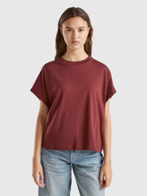 Benetton, Kimono Sleeve T-shirt, size M, Burgundy, Women United Colors of Benetton