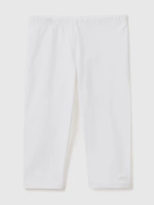 Benetton, Knee-length Leggings, size S, White, Kids United Colors of Benetton