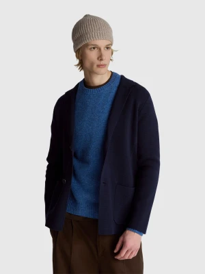 Benetton, Knit Jacket, Size: XL, Dark Blue, Men United Colors of Benetton