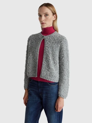 Benetton, Knit Jacket, Size: S, Light Gray, Women United Colors of Benetton