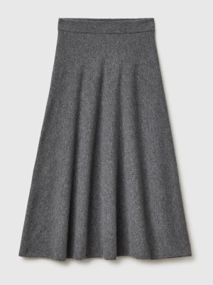 Benetton, Knit Midi Skirt, Size: XS, Dark Gray, Women United Colors of Benetton