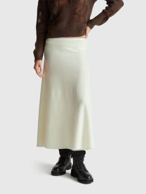 Benetton, Knit Midi Skirt, Size: XXS, Creamy White, Women United Colors of Benetton