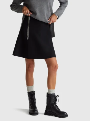 Benetton, Knit Mini Skirt, Size: XS, Black, Women United Colors of Benetton