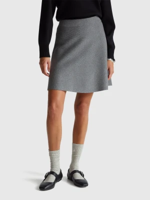Benetton, Knit Mini Skirt, Size: XXS, Dark Gray, Women United Colors of Benetton