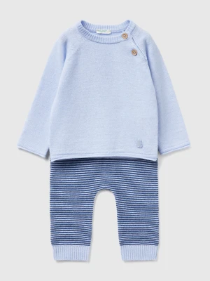 Benetton, Knit Outfit, Size: 82, Sky Blue, Kids United Colors of Benetton