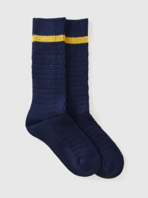 Benetton, Knit Socks, size OS, Dark Blue, Women United Colors of Benetton