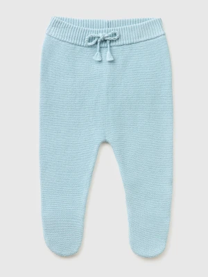 Benetton, Knit Trousers In Organic Cotton, Size: 74, Sky Blue, Kids United Colors of Benetton