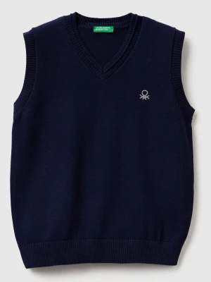 Benetton, Knit Vest, Size: XL, Dark Blue, Kids United Colors of Benetton