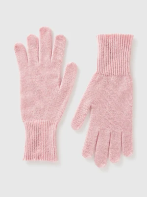 Benetton, Knitted Gloves, Size: OS, Soft Pink, Women United Colors of Benetton