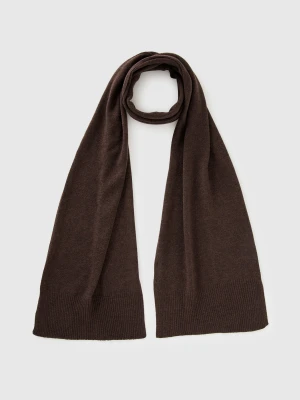 Benetton, Brown Scarf In Pure Merino Wool, Size: OS, Brown, Women United Colors of Benetton