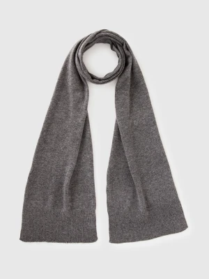 Benetton, Knitted Scarf, Size: OS, Dark Gray, Women United Colors of Benetton