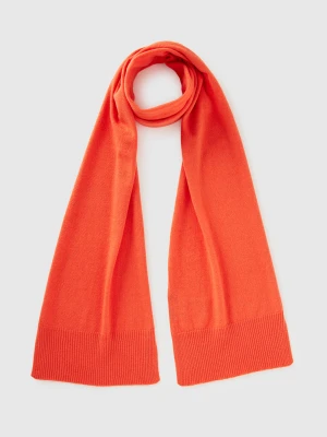 Benetton, Knitted Scarf, Size: OS, Orange, Women United Colors of Benetton