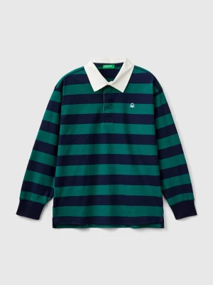 Benetton Koszulka polo w kolorze granatowo-zielonym rozmiar: 140