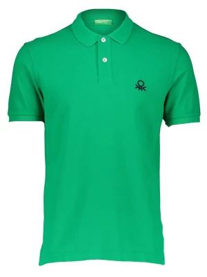 Benetton Koszulka polo w kolorze zielonym rozmiar: M