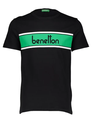 Benetton Koszulka w kolorze czarno-zielonym rozmiar: M