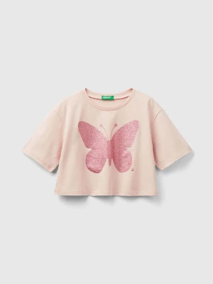 Benetton Koszulka w kolorze jasnoróżowym rozmiar: 168
