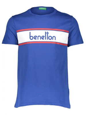 Benetton Koszulka w kolorze niebiesko-białym rozmiar: M