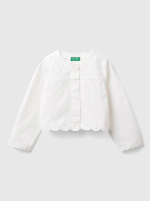Benetton Kurtka przejściowa w kolorze białym rozmiar: 98