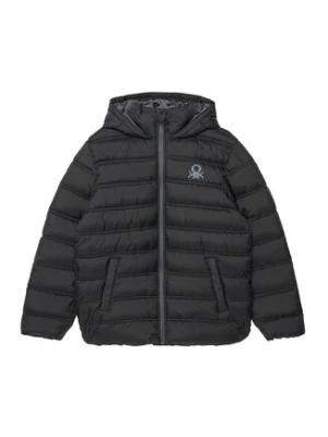 Benetton Kurtka zimowa 2WU0CN016 Czarny Regular Fit
