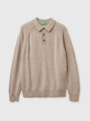 Benetton, L/s Polo Shirt, Size: XS, Dove Gray, Men United Colors of Benetton
