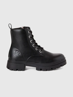 Benetton, Lace-up Boots, Size: 38, Black, Kids United Colors of Benetton