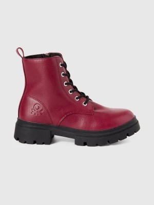 Benetton, Lace-up Boots, Size: 38, Burgundy, Kids United Colors of Benetton