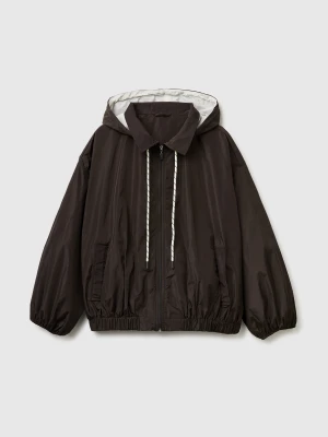Benetton, Large Parka With Hood, Size: XXS, Brown, Women United Colors of Benetton
