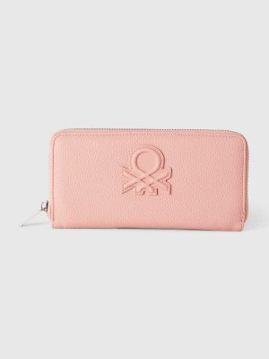 Benetton, Large Wallet With Zip, size OS, Pink, Women United Colors of Benetton