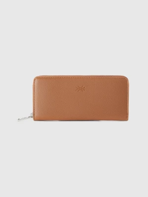 Benetton, Large Zip Wallet, size OS, Brown, Women United Colors of Benetton