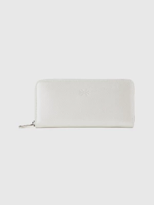 Benetton, Large Zip Wallet, size OS, Silver, Women United Colors of Benetton